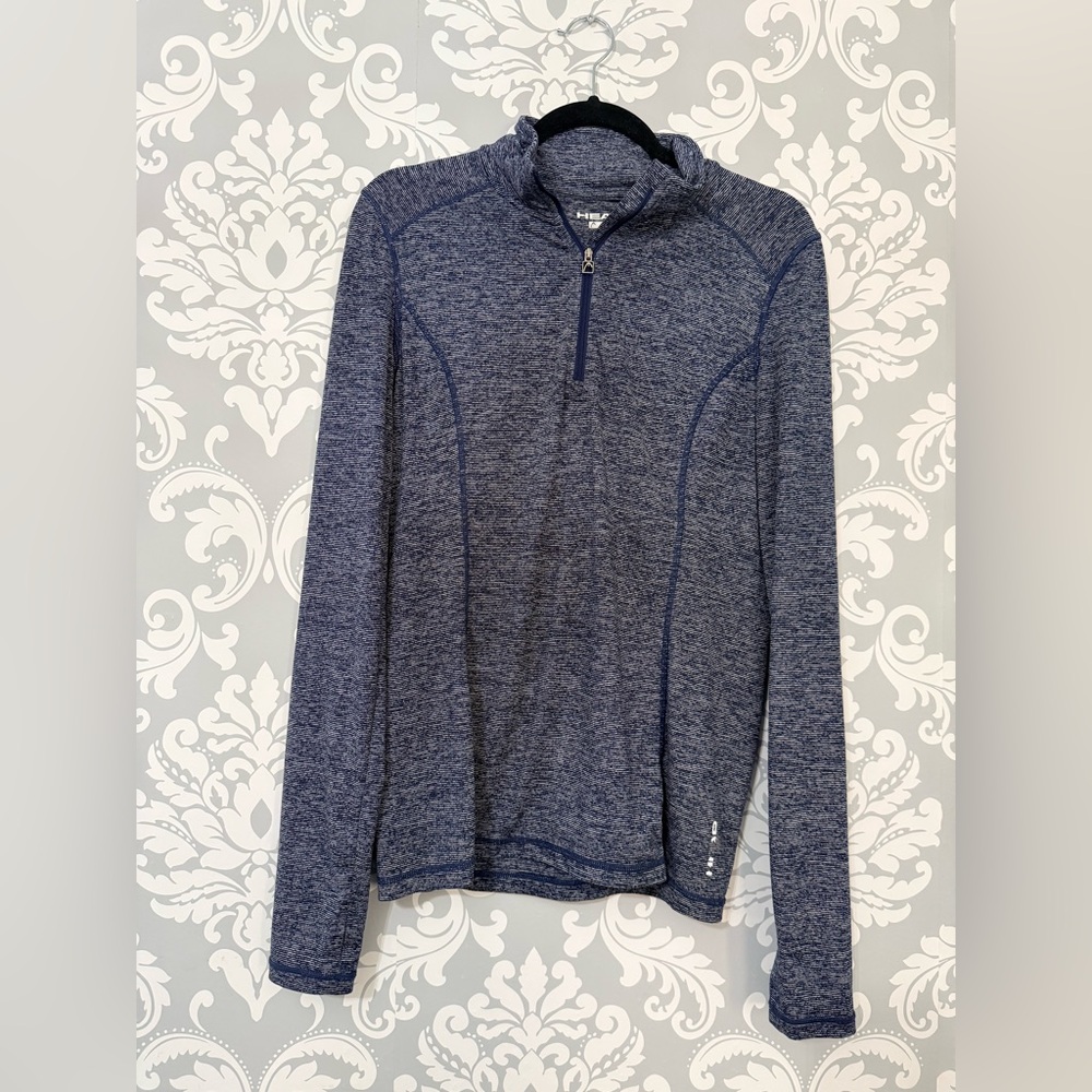 3/$30 Head Heathered Navy Blue Half-Zip Pullover Sweater